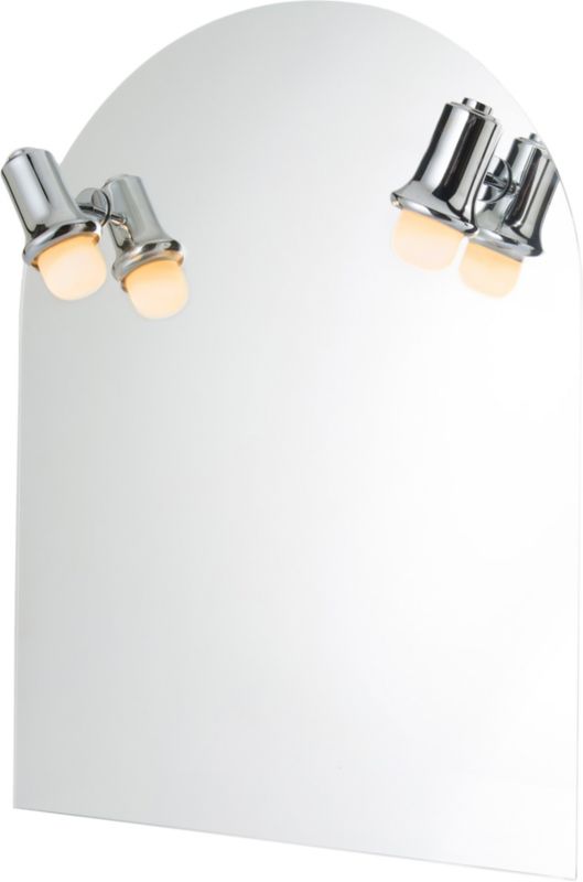 Bueformet spejl Cooke&Lewis Beauport 65 x 50 cm med belysning