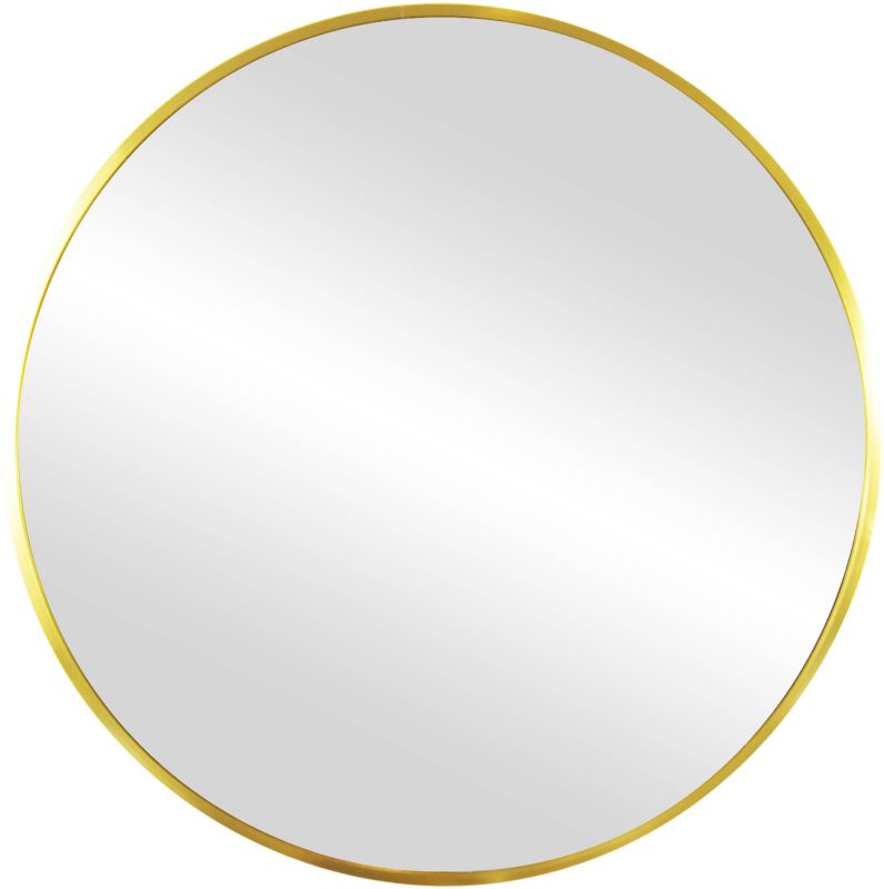Rundt spejl Sepio 70 cm med gylden blank finish