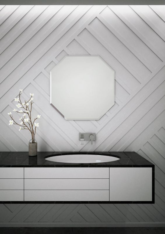 Oktagonalt spejl Dubiel Vitrum 50 cm