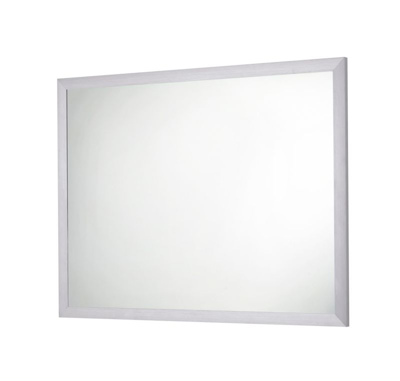 Rektangulært spejl 80 x 60 cm med grå ramme