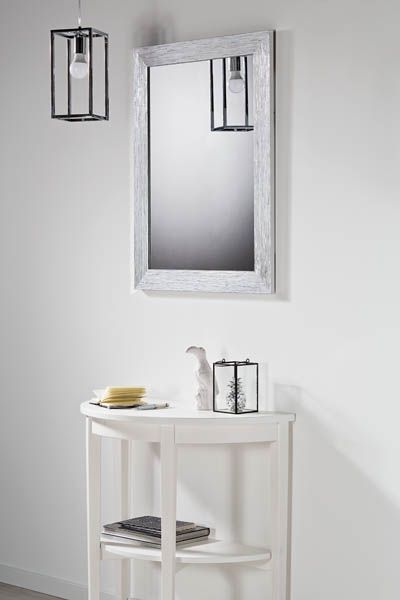 Rektangulært spejl Alessia 50 x 70 cm med sølvramme