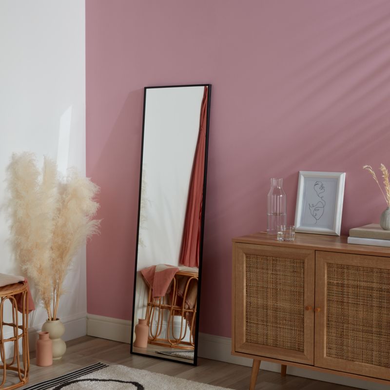 Rektangulært spejl GoodHome Muhely 40 x 140 cm i sort metalramme