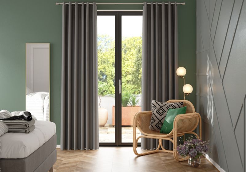 Rektangulært spejl GoodHome Muhely 40 x 140 cm i guldfarvet metalramme