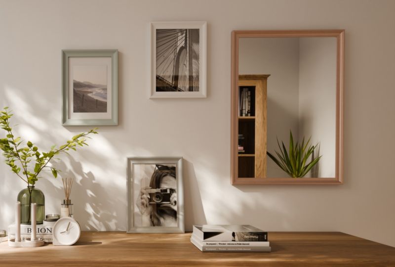 Rektangulært Spejl Premium 50 x 70 cm Sølvramme