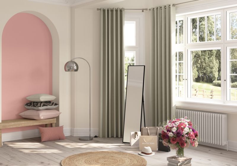 Rektangulært stående spejl 35x150 cm sort aluminium