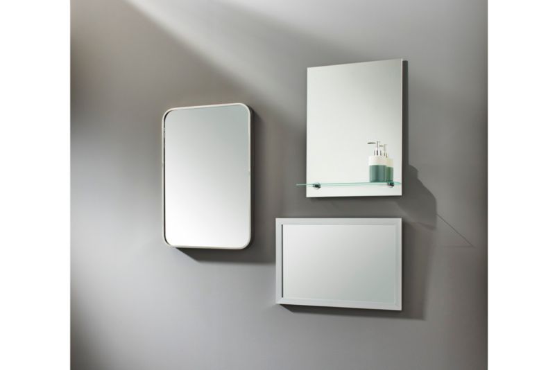 Sepio rundet spejl 50 x 70 cm inox højglans