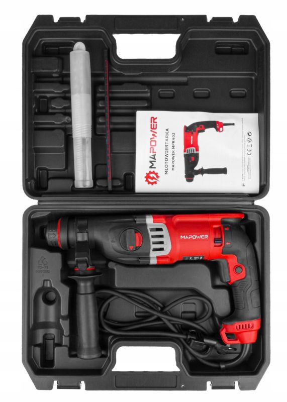 MAPOWER 1200W SDS Plus borehammer – komplet