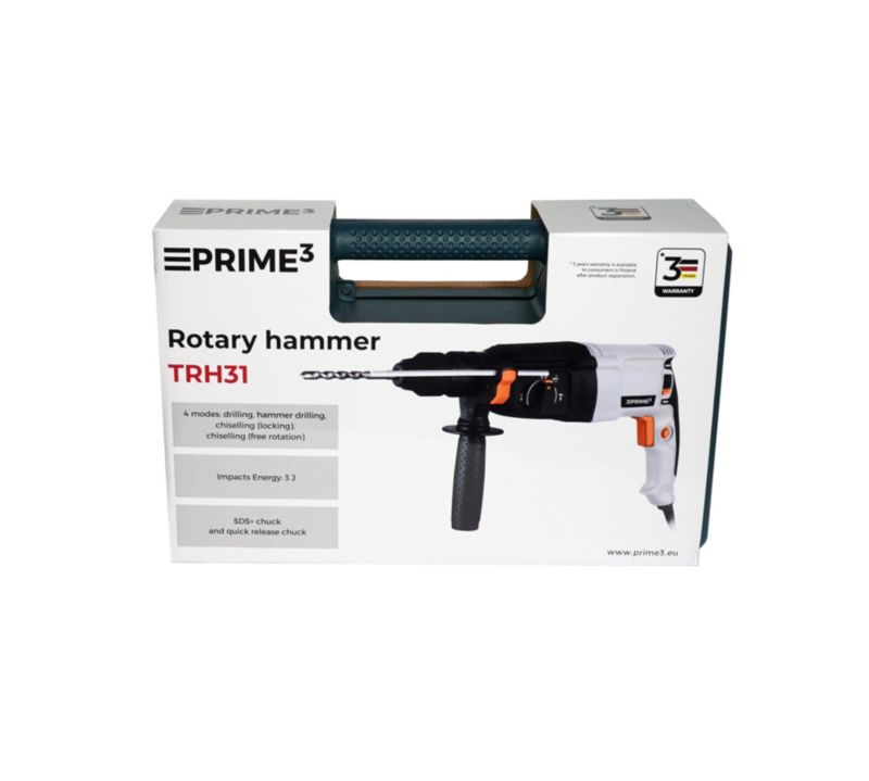 Prime3 SDS+ borehammer 800 W 3 J TRH31, 1 stk.
