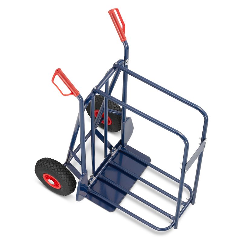 Higher sammenklappelig lagertralle til træ med pumpehjul, 280 kg kapacitet, 1 stk.