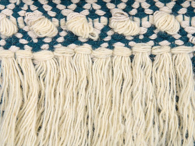 Nadra vægmakrame i lys beige bomuld, 1 stk.