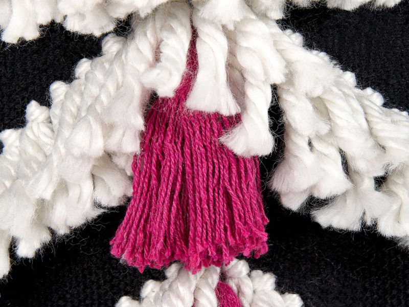 Pakpattan vægmakrame i bomuld sort 1 stk.