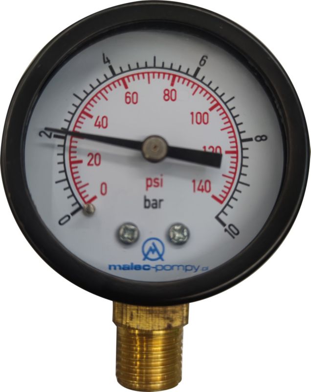 Manometer Malec pompy.pl 0-10 bar med sideudgang