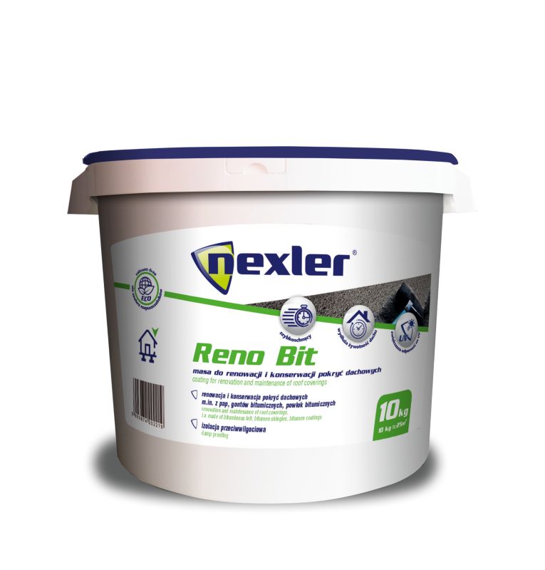 Nexler Reno Bit 10 kg - Bitumenmasse til renovering og vedligeholdelse
