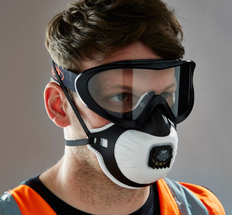 Støvmaske Site filter P2 med beskyttelsesbriller