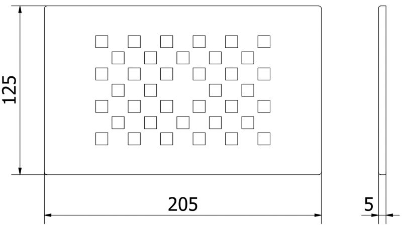 Mexen Hugo hvid skjuler til brusekar, 1 stk.