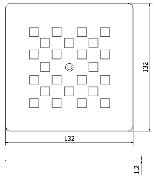 Maskeringsliste til Mexen Stone+ brusekar i guld, 1 stk.