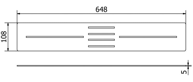 Maskeringsliste til Mexen Toro brusekar i guld 130-160 cm, 1 stk.