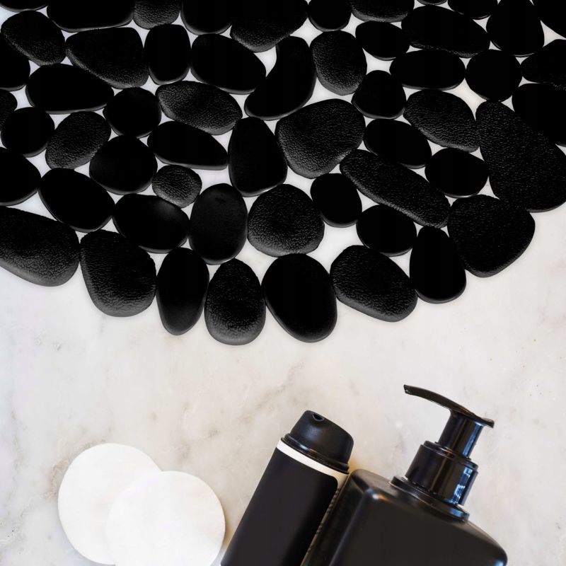 Sepio sort skridsikker badeværelsesmåtte, 1 stk.