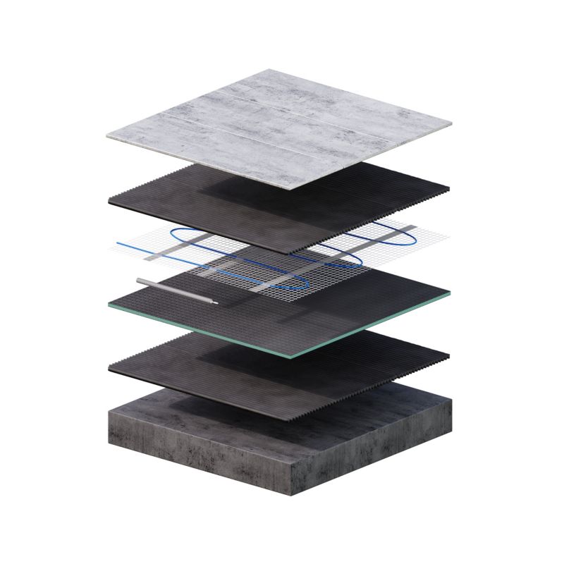 HD-måtte til fliser 150 W/m² 50 cm komplet sæt 2 m²