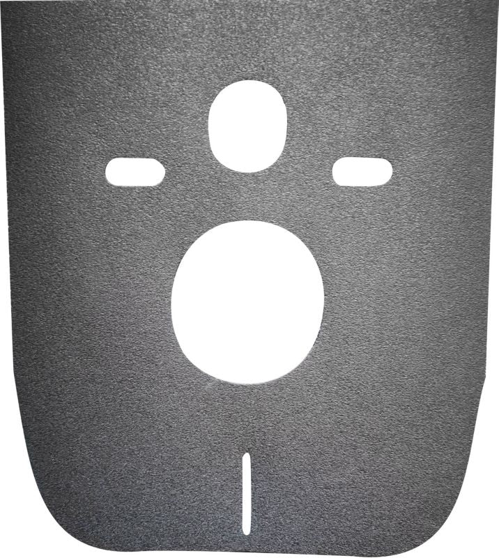 Sort lydisolerende måtte til væghængt toilet/bidet