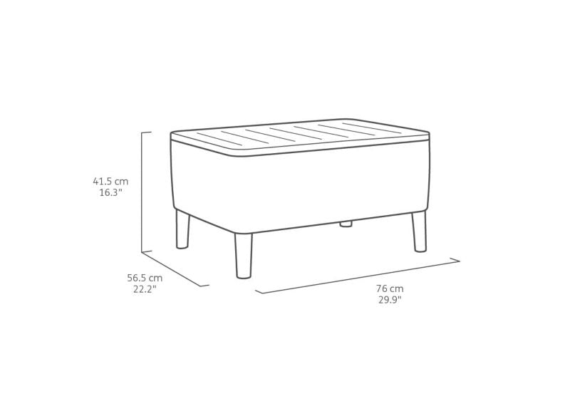 Balkonmøbler Keter Salemo til 2 personer, grafit, 1 sæt