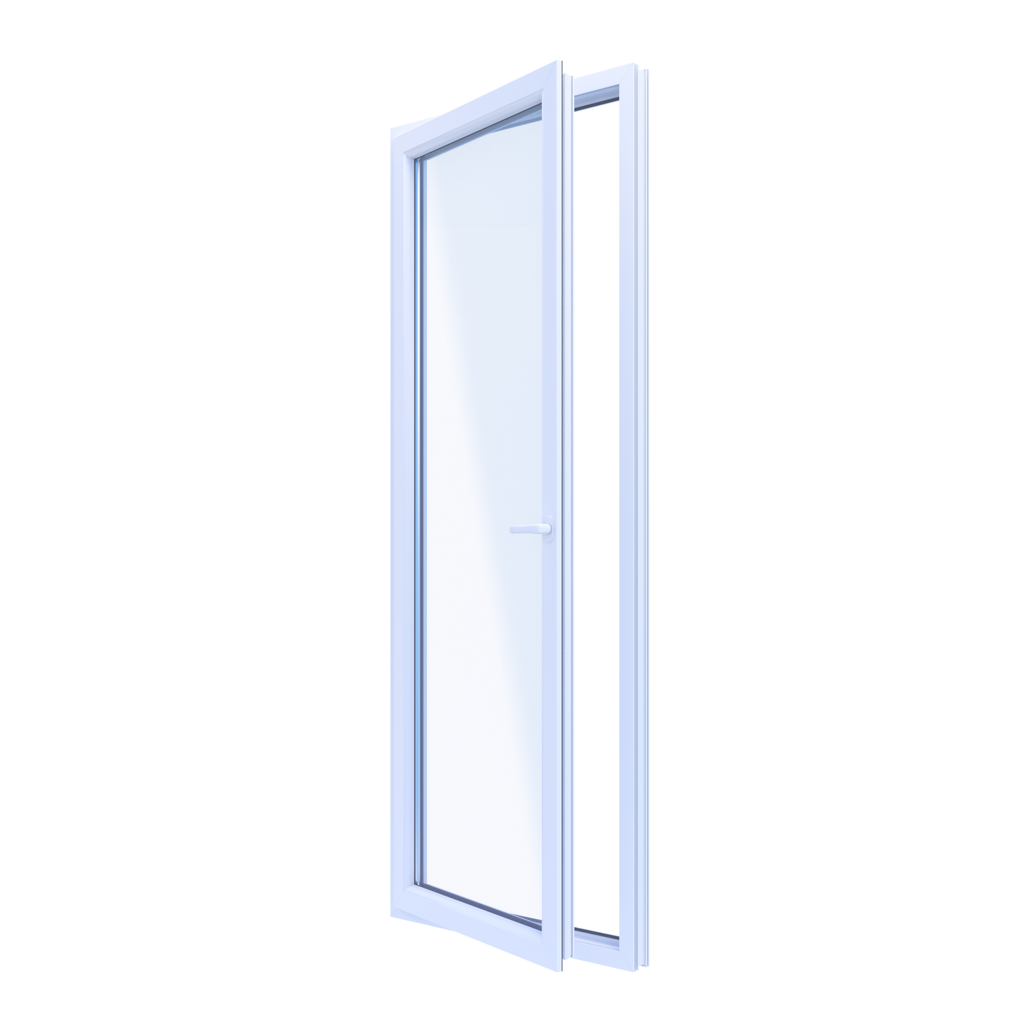 PVC Vindue 2-lags Altandør OB8 Hvid 86,5x229,5 cm Indadgående Venstre