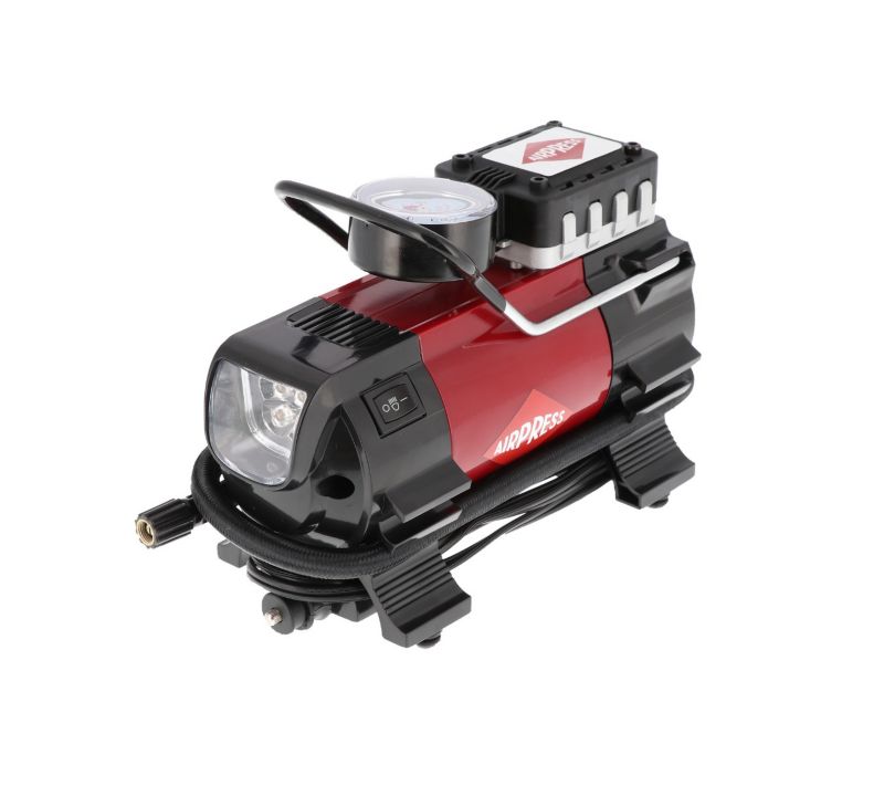 Mini bilkompressor Airpress 12V 7 bar 0,19 HK/0,14 kW 27 l/min oliefri uden tank 1 stk.