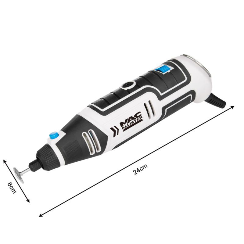 MacAllister minivinkelsliber 130 W med 15 tilbehør