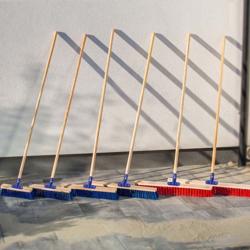 KADAX Gadefejebørste 60 cm med nylonbørste og 160 cm træskaft