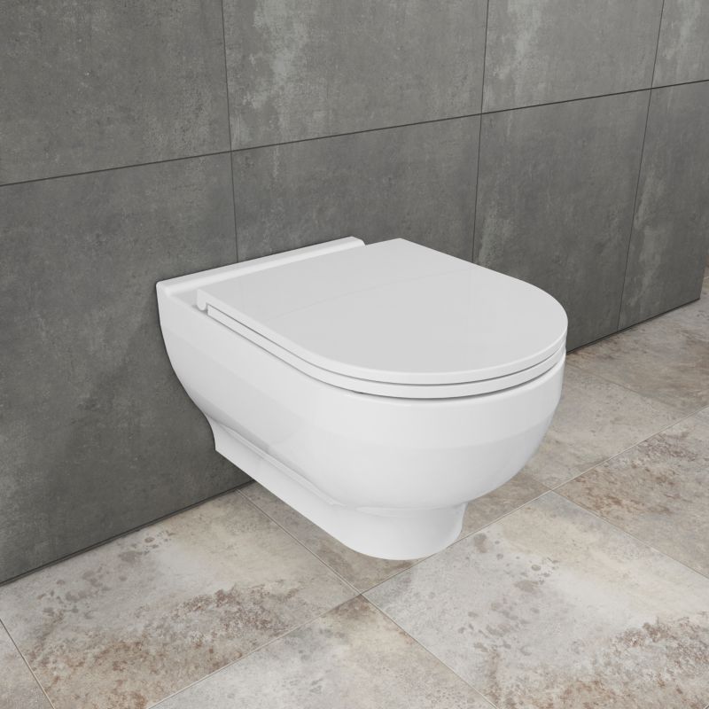 GoodHome Cavally væghængt rimless toilet med softluk-sæde