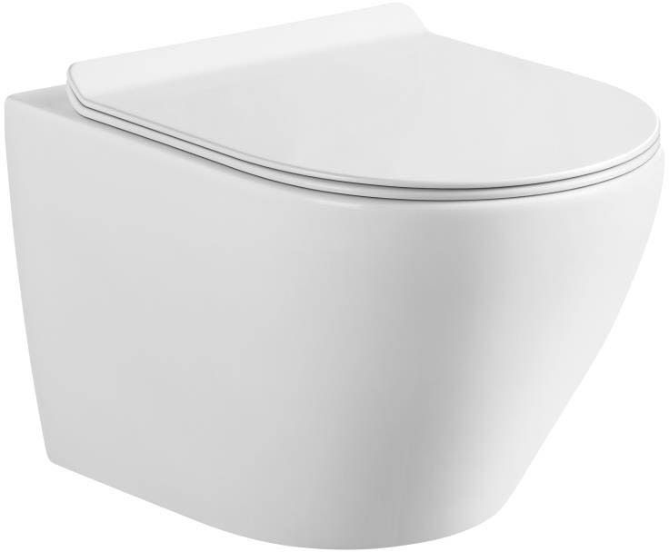 Riviera væghængt rimfree hvid toiletsskål