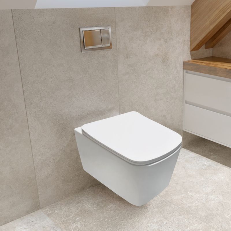 Solider Nill væghængt rimless toilet med duroplast soft-close sæde