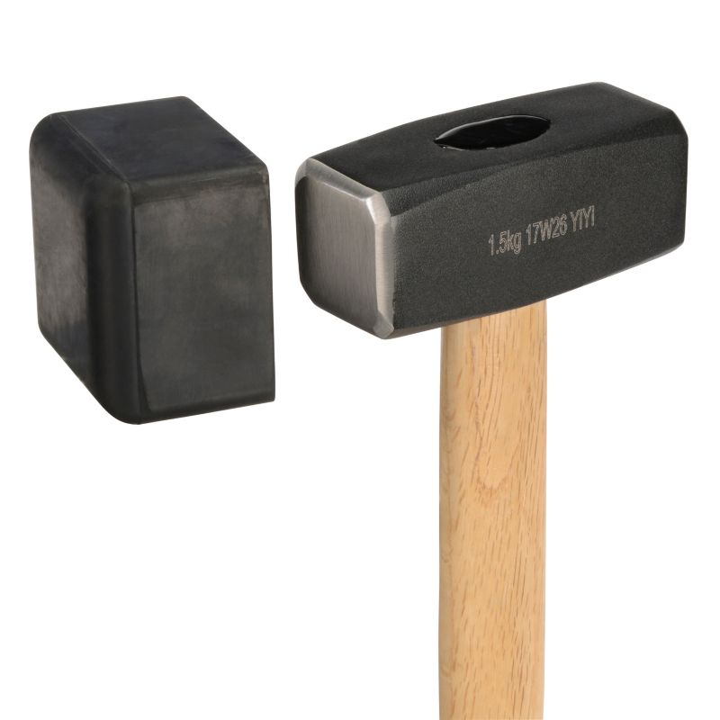 Gummihammer med 1,5 kg vægt og gummipuder