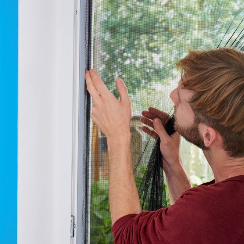 Tesa Standard dørmyggenet 1,2 x 2,2 m mat-sort