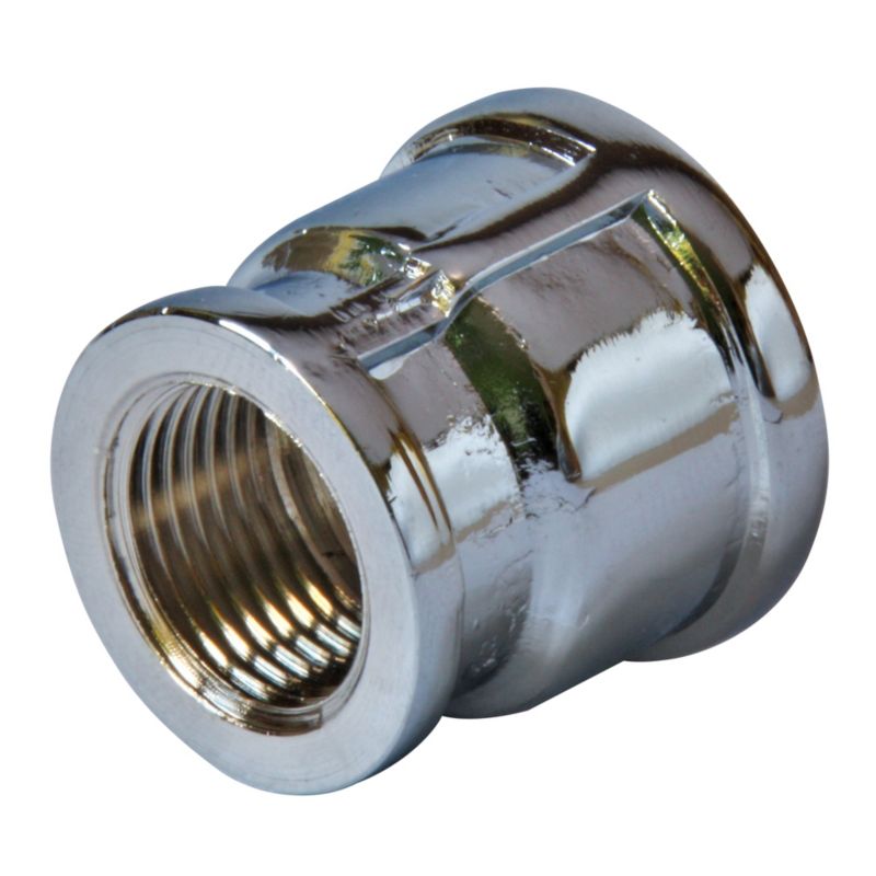 Reducerende muffe 3/4" x 1/2" krom