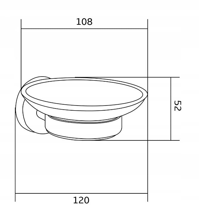 Mexen Remo vægmonteret sæbeskål sort 10,8 cm 1 stk.