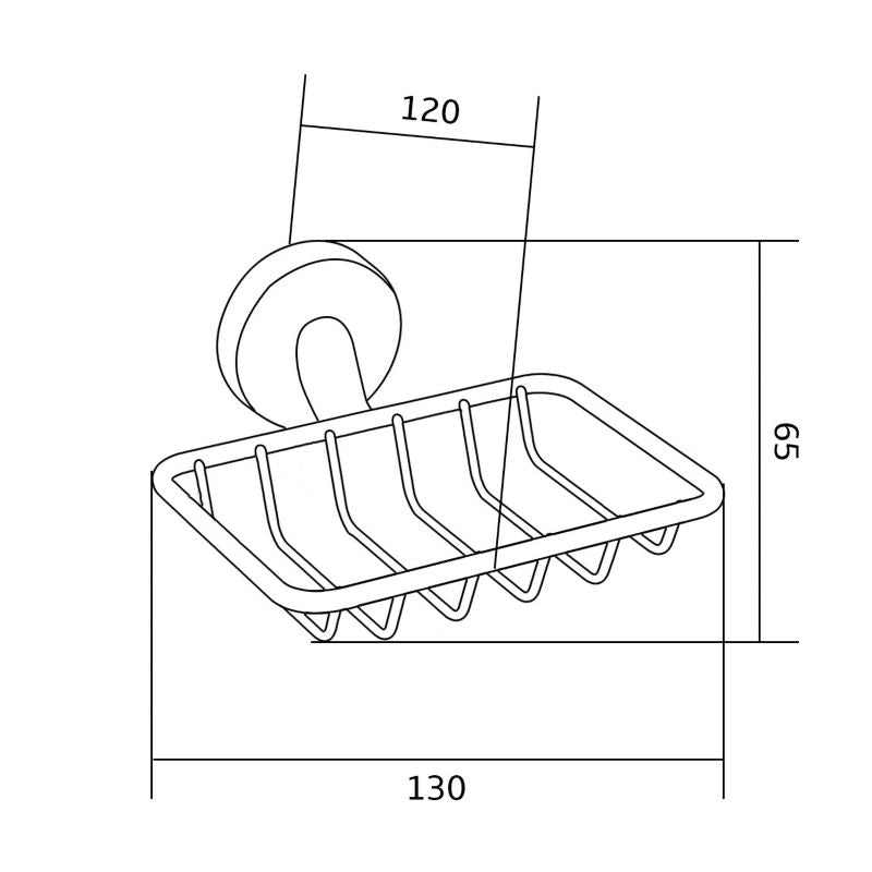 Væghængt sæbeskål Mexen Remo sort 13 x 6,5 cm 1 stk.