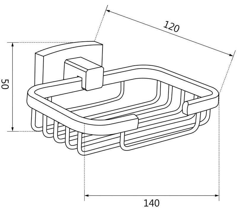 Væghængt sæbeskål Mexen Zoja sort 14 x 5 cm 1 stk.