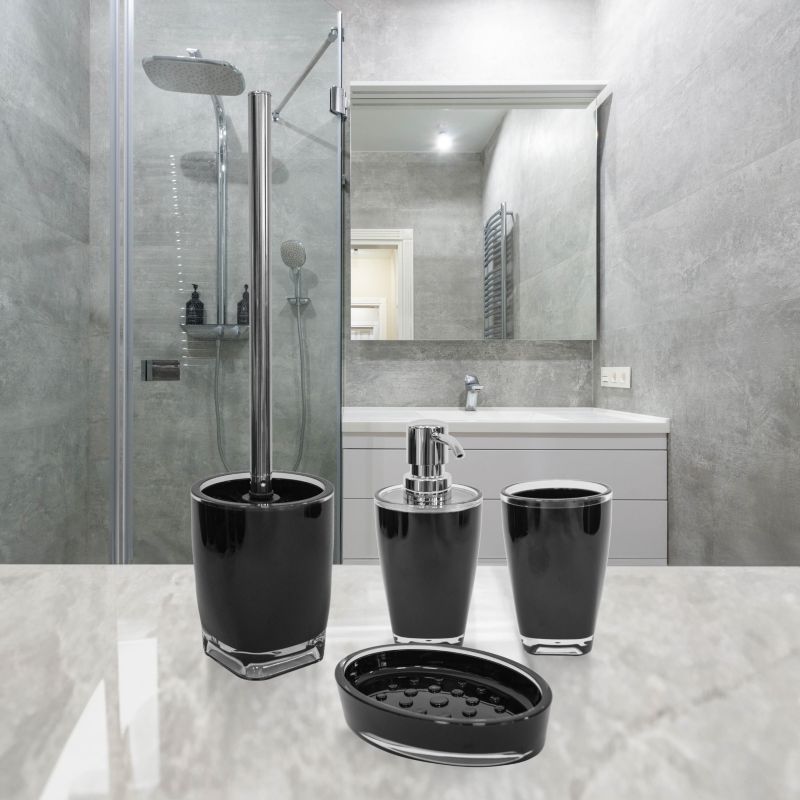 Sepio sort akryl sæbeskål, 1 stk.