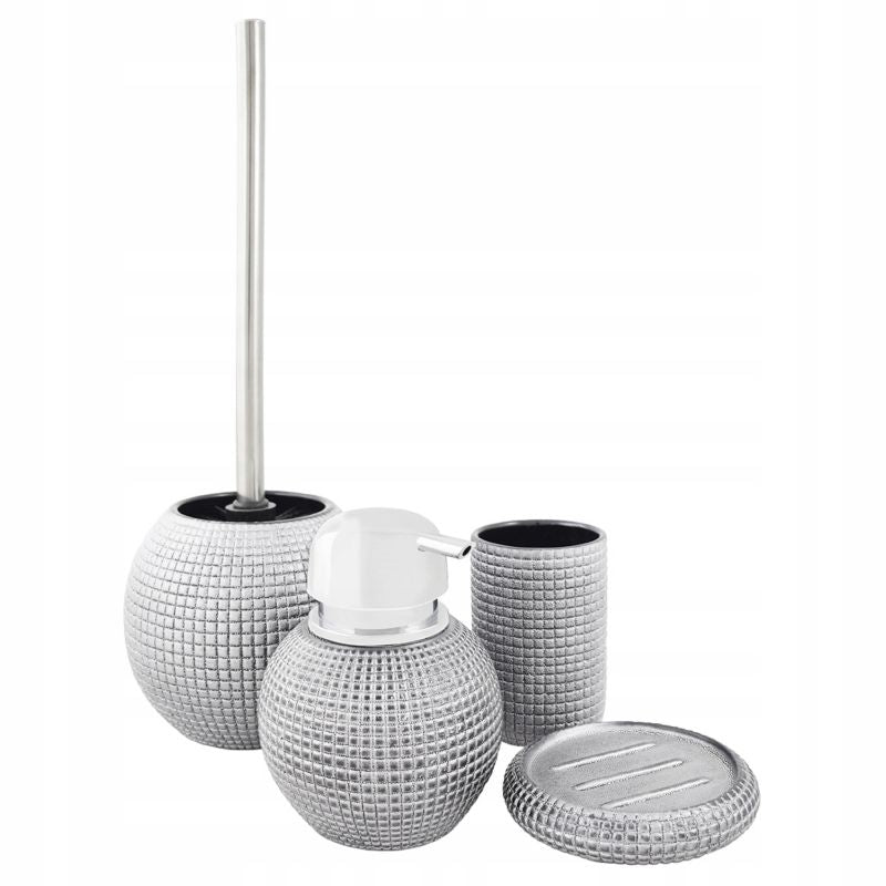 Sepio sæbeskål i sølvfarvet keramik, 1 stk.