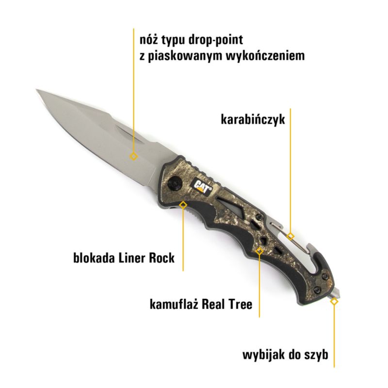 Caterpillar foldbar kniv 19 cm – 1 stk.