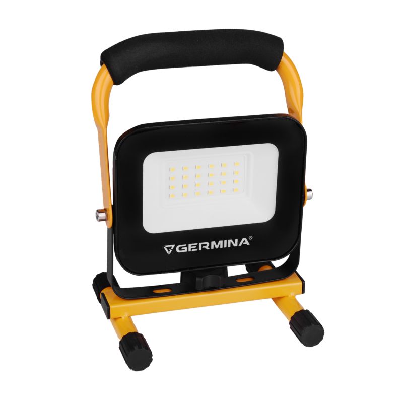 LED-arbejdslampe Germina 20W med lavt stativ, IP65