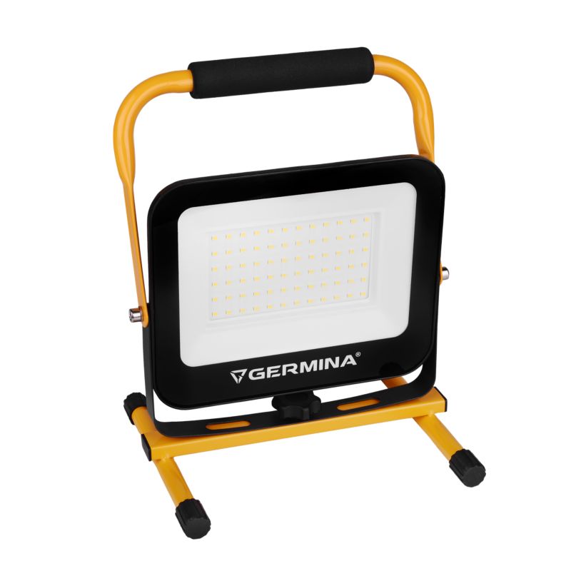 LED-arbejdslampe Germina 50W med lavt stativ, IP65, 1 stk.