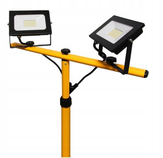 LED-arbejdsprojektør Germina på stativ 2x30W kold hvid IP65 1 stk.