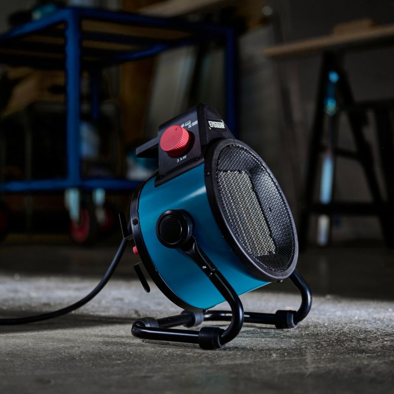 Elektrisk Varmeblæser 3 kW PTC Blå
