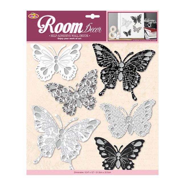 3D-vægklistermærke med sommerfugle 1