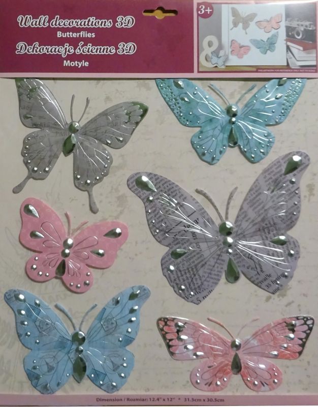 Vægoverføringsbillede med sommerfugle 2