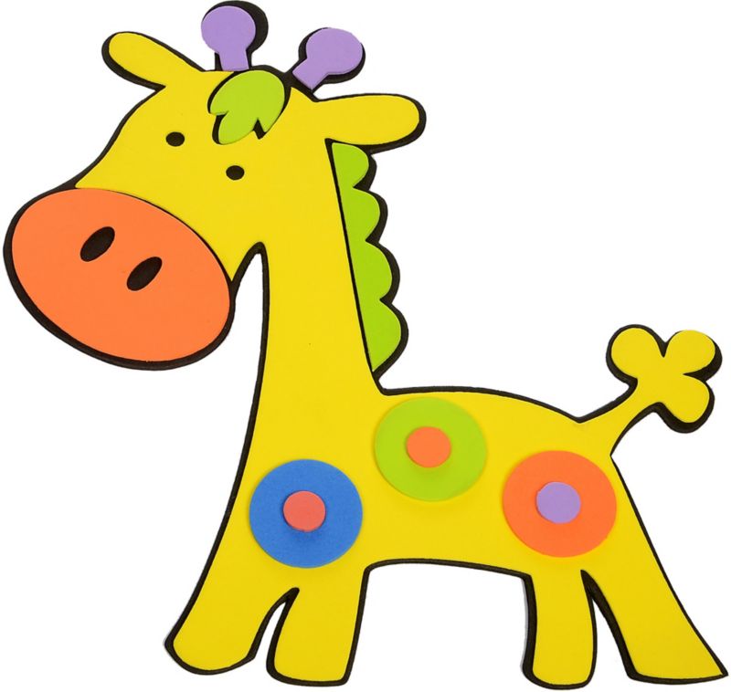 Vægklistermærke Elefant og Giraf