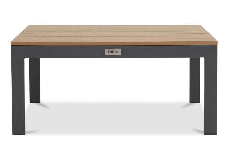 Narożnik Ogrodowy Modułowy JAVA Sofa Stolik 3w1 na Taras Ogrodowy Ciemny 1 szt
