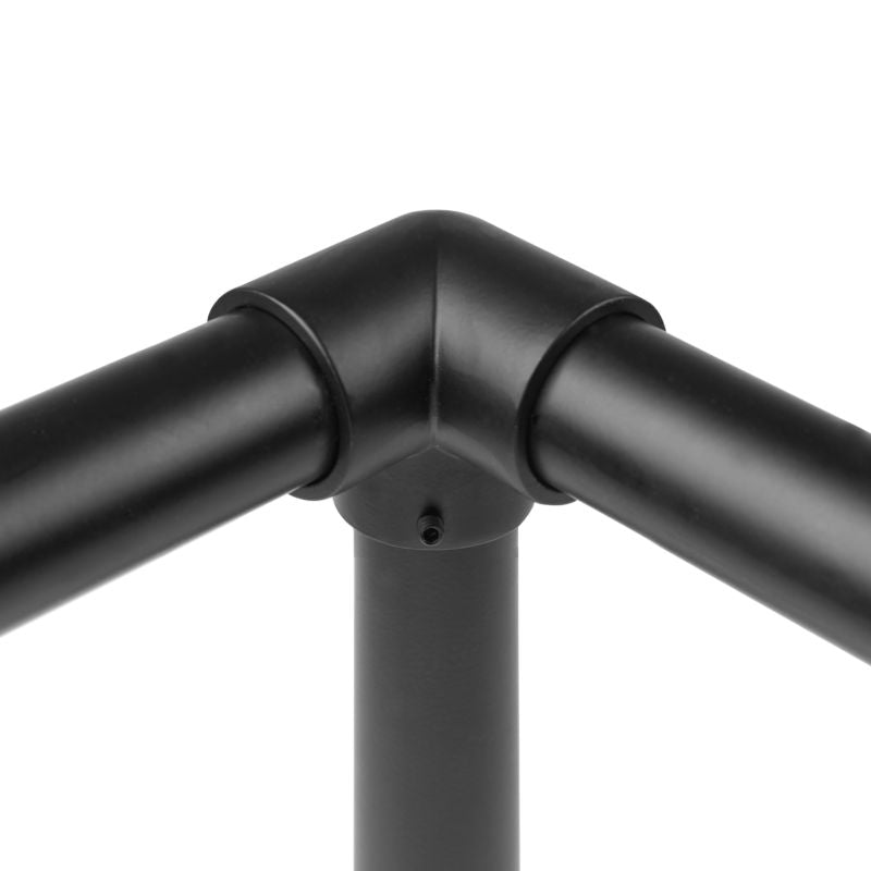 Shop Line trevejs hjørne, sort, fi 25 mm